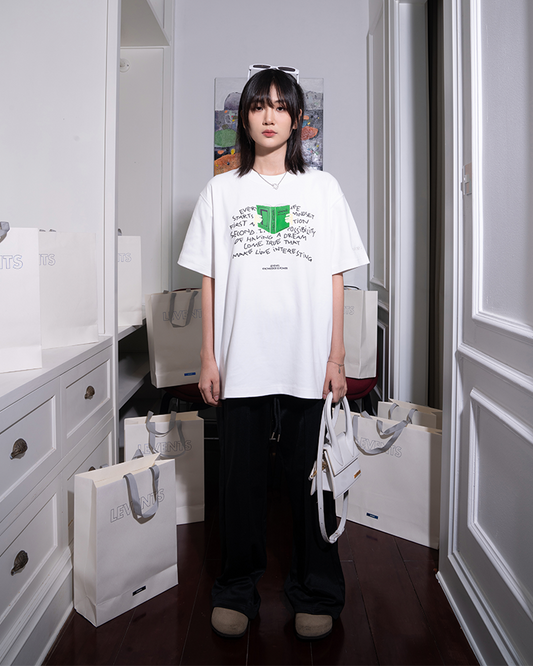 Levents® Book Boxy Tee/ White