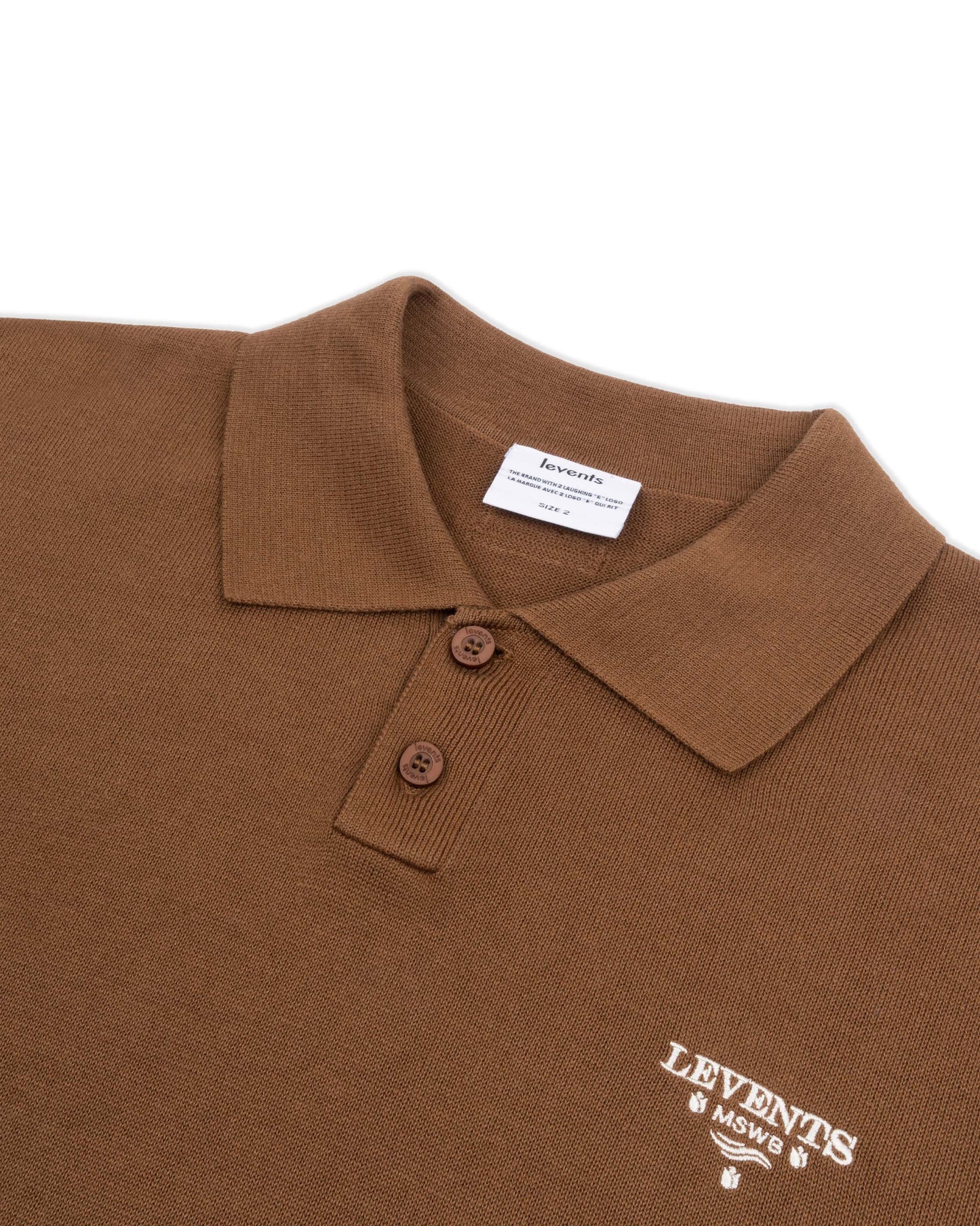 Levents® Knit Polo/ Brown