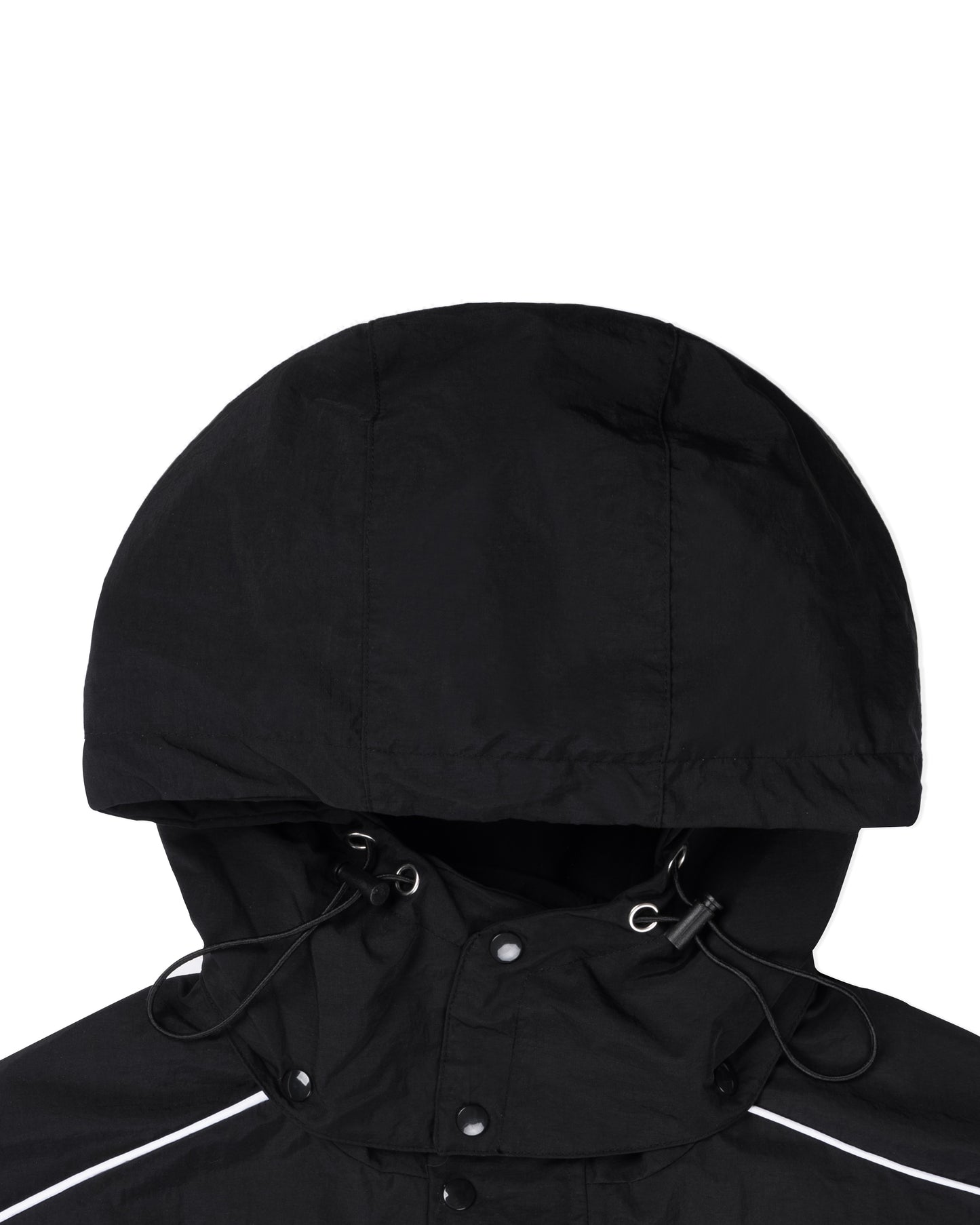 Levents® Classic Wrinkle Nylon Line Hood Jacket/ Black