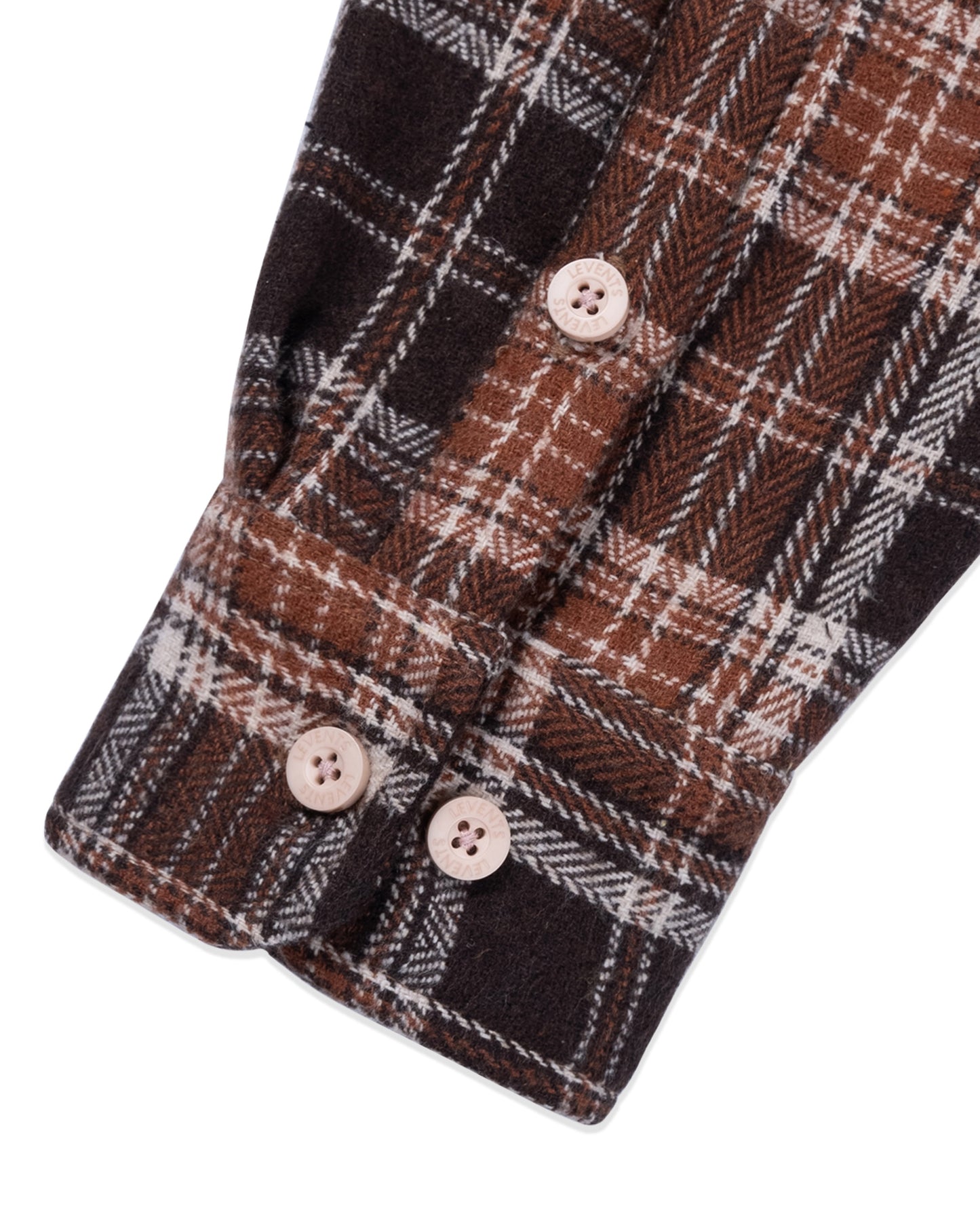 Levents® Flannel Checked Long Sleeve Shirt/ Brown