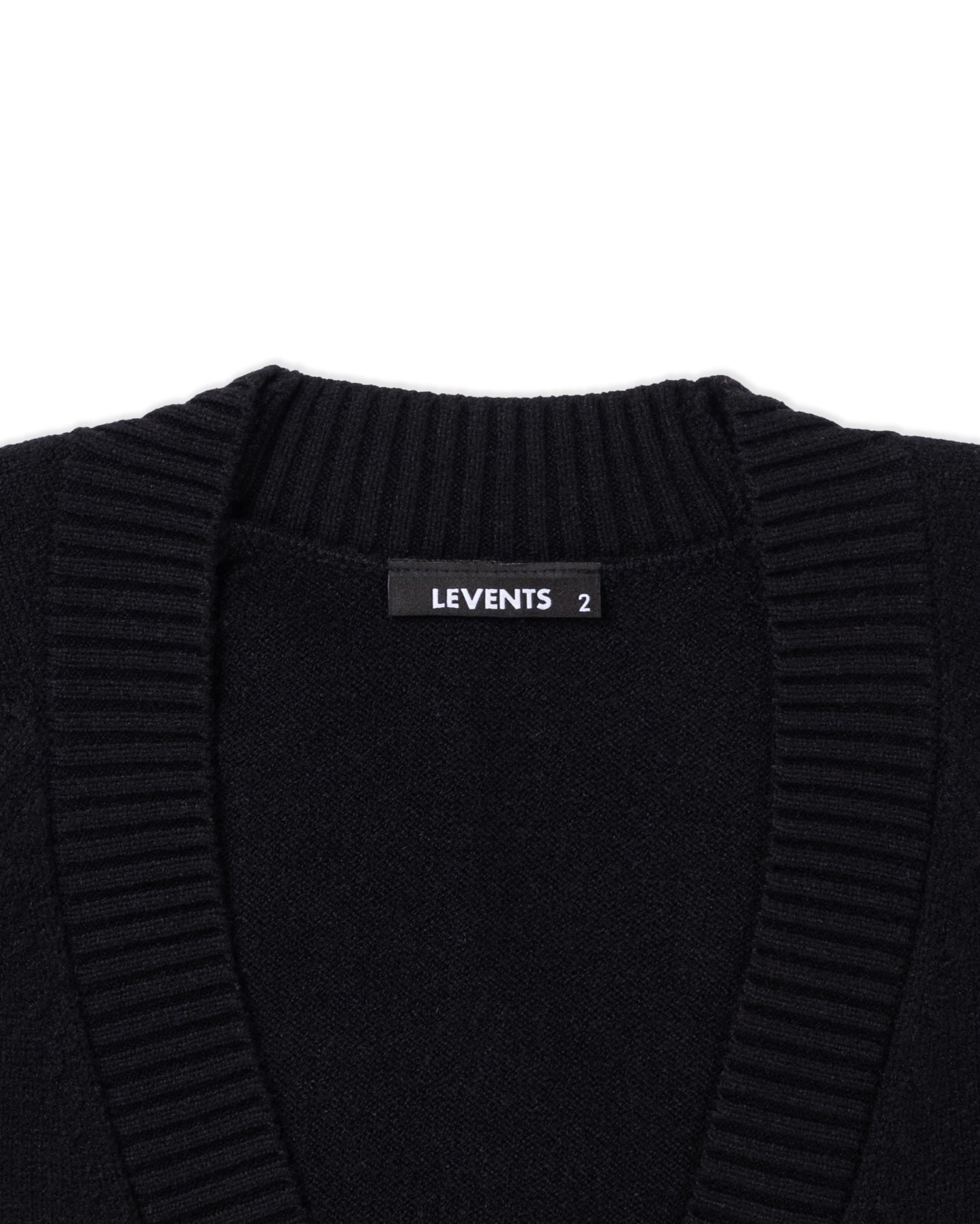 Levents® Heart Knit Cardigan/ Black