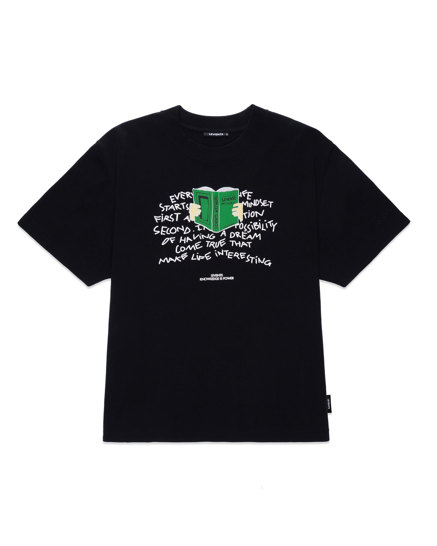 Levents® Book Boxy Tee/ Black