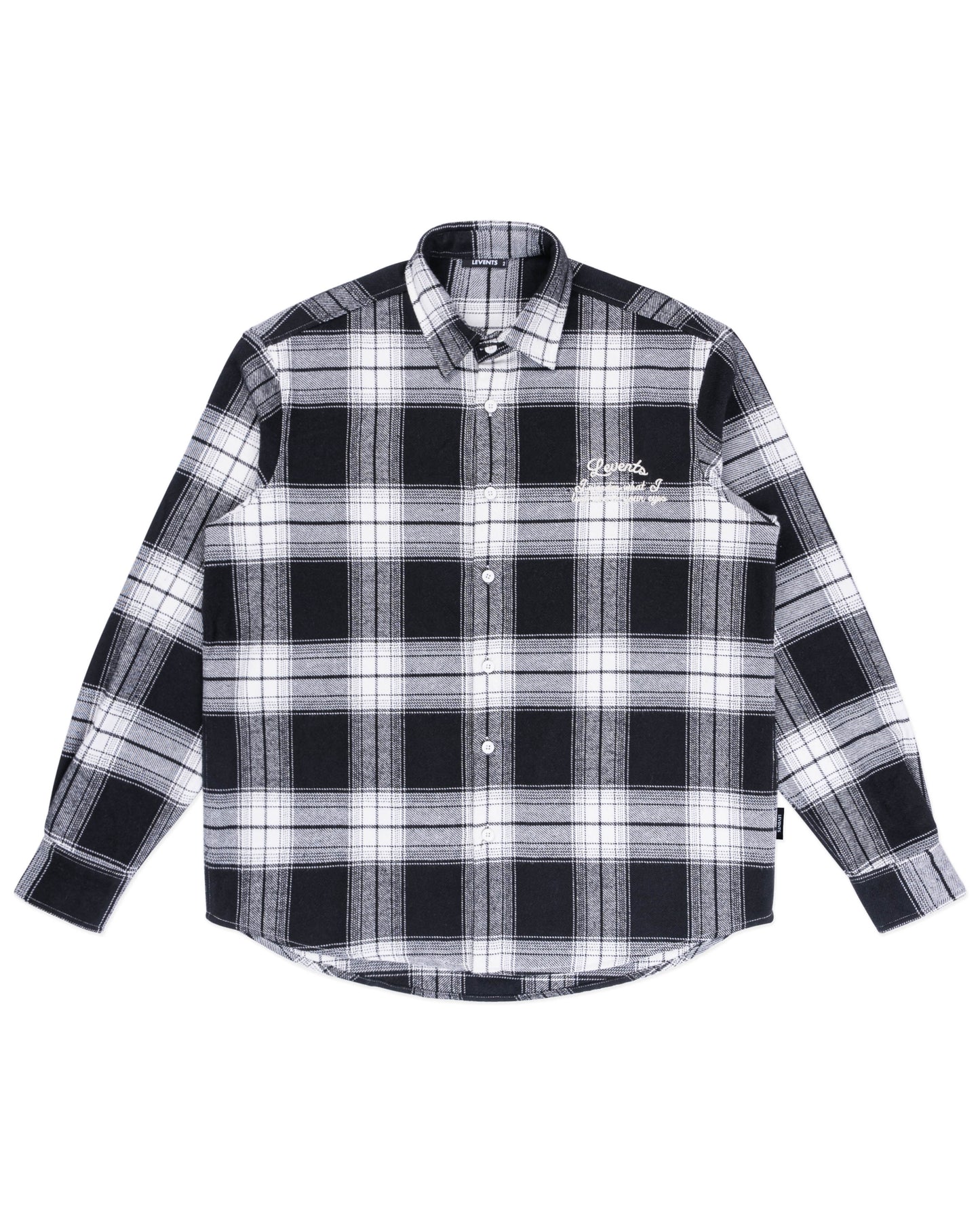 Levents® Flannel Checked Long Sleeve Shirt/ Black