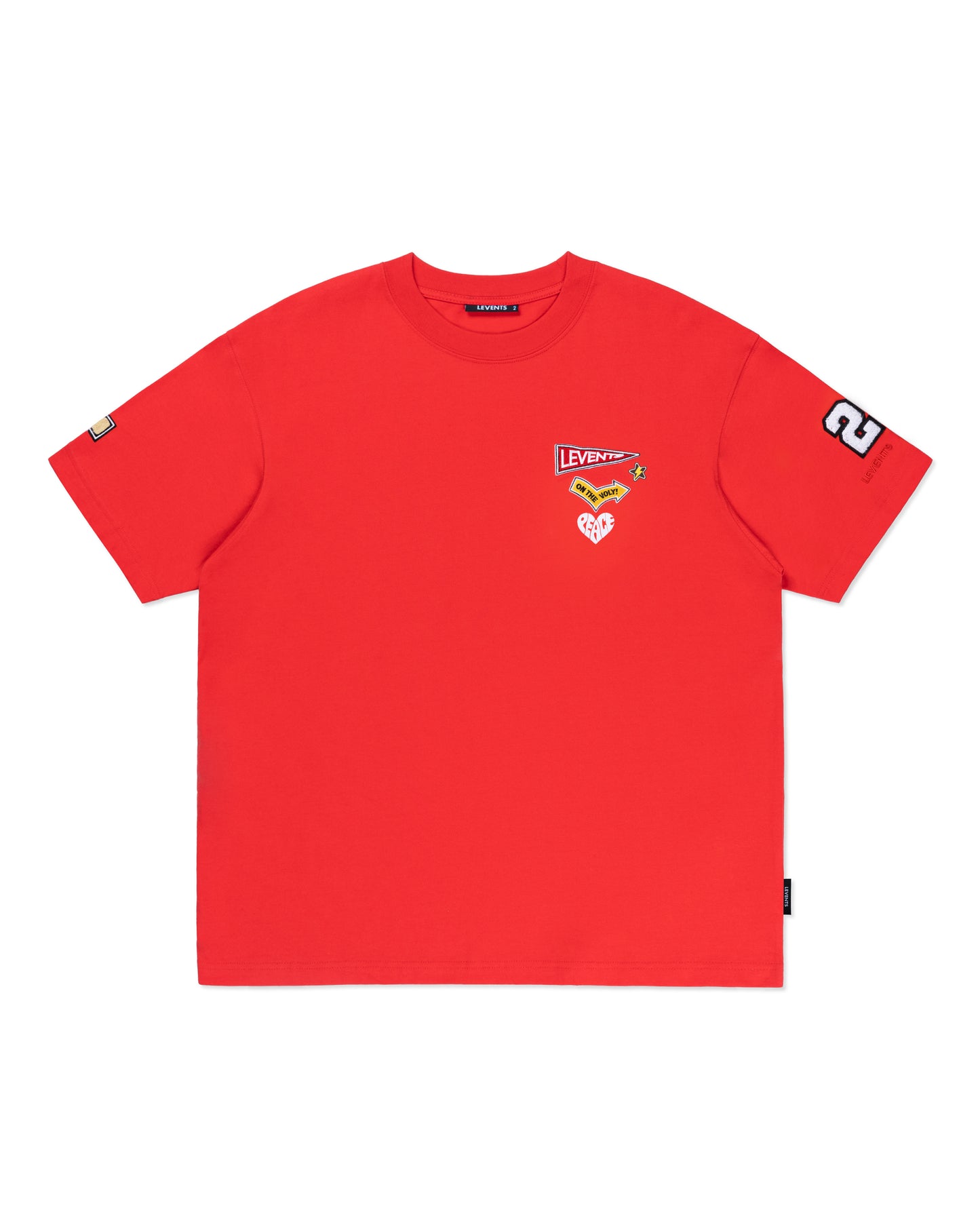 Levents® Sticker Oversize Tee/ Red