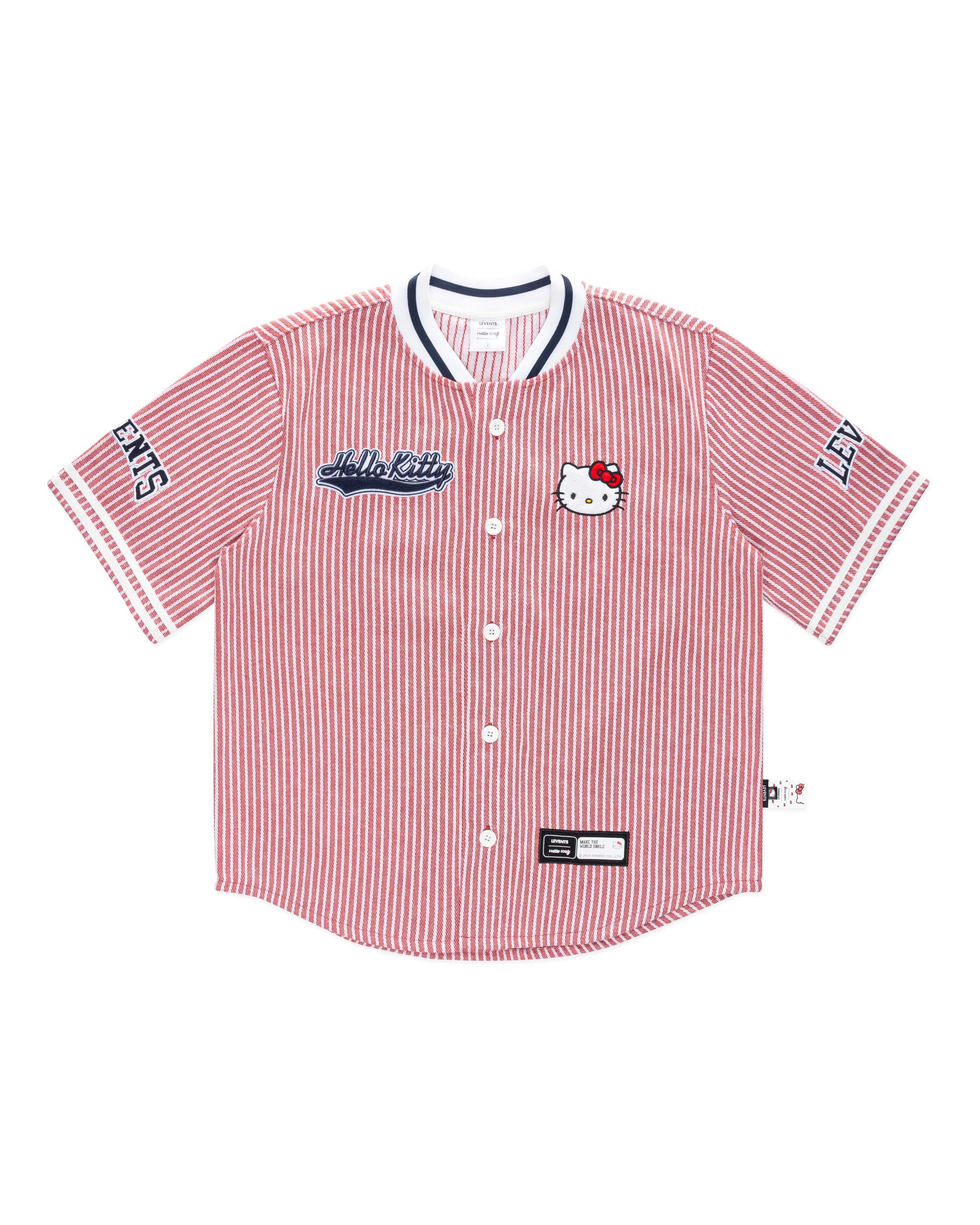 Levents® x Hello Kitty | Striped Baseball Jersey/ Red