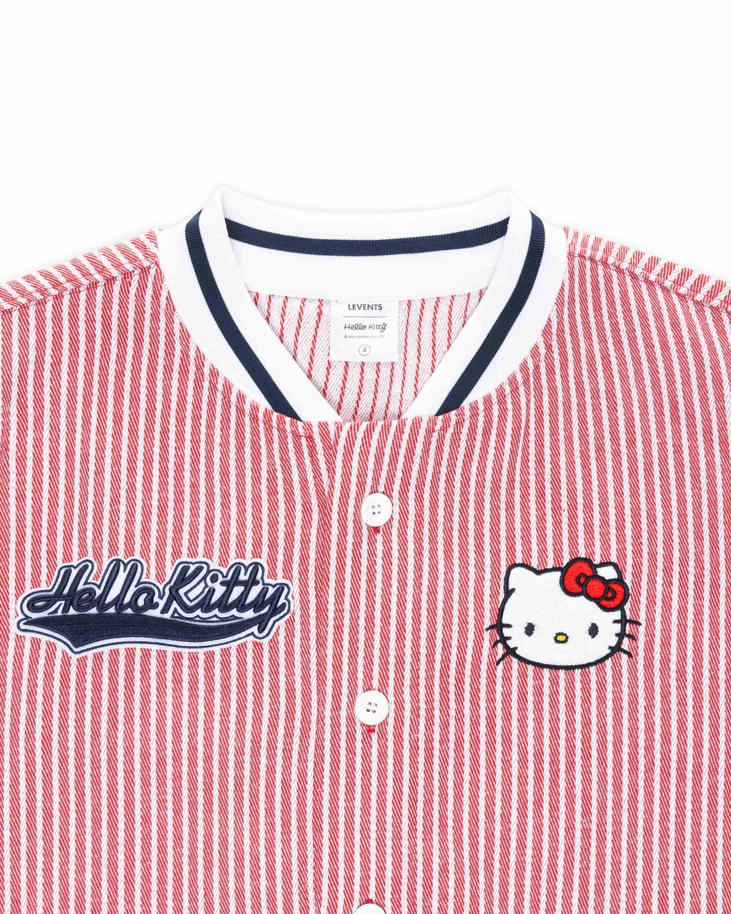 Levents® x Hello Kitty | Striped Baseball Jersey/ Red