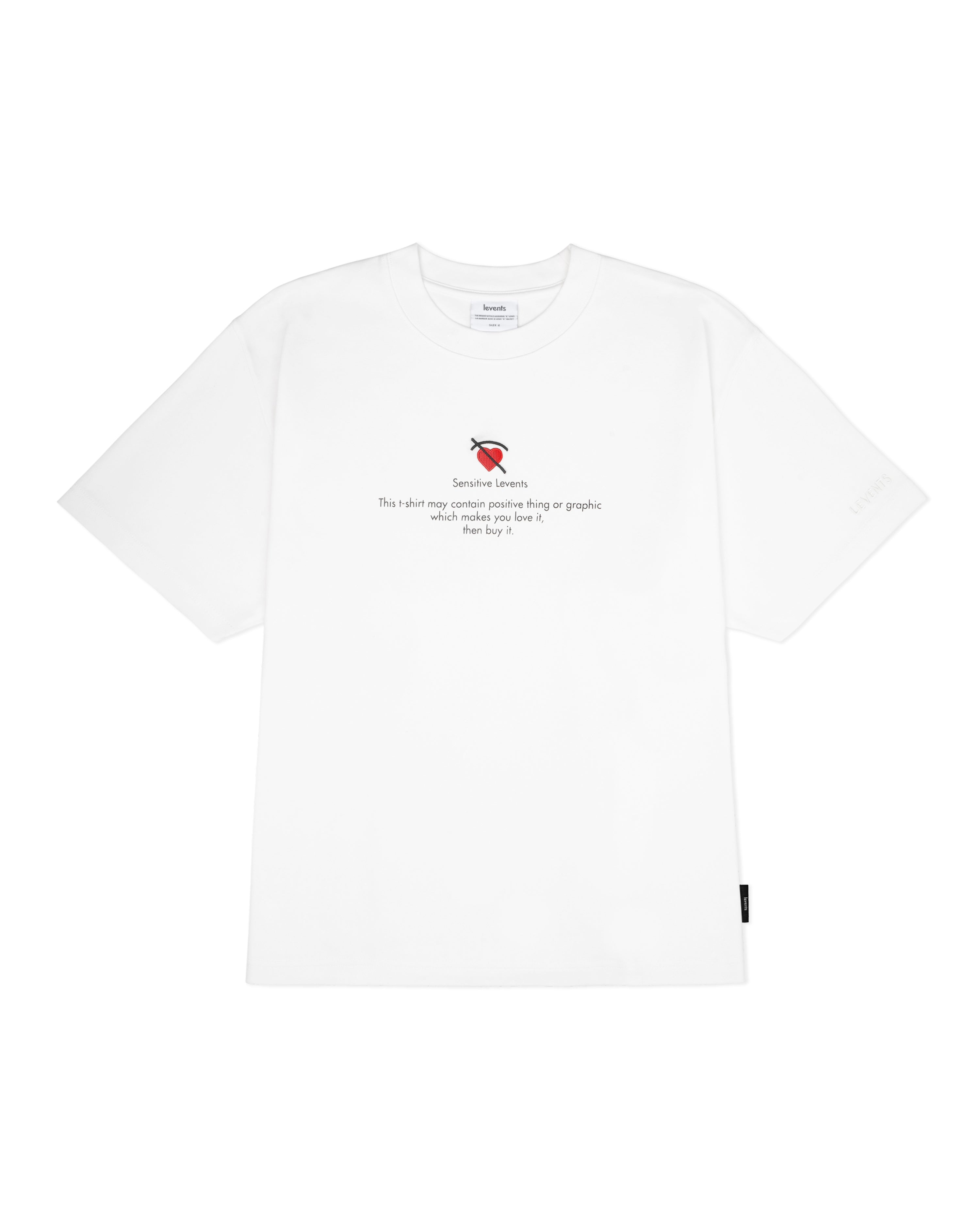 Levents® Mini Red Heart Boxy Tee/ White