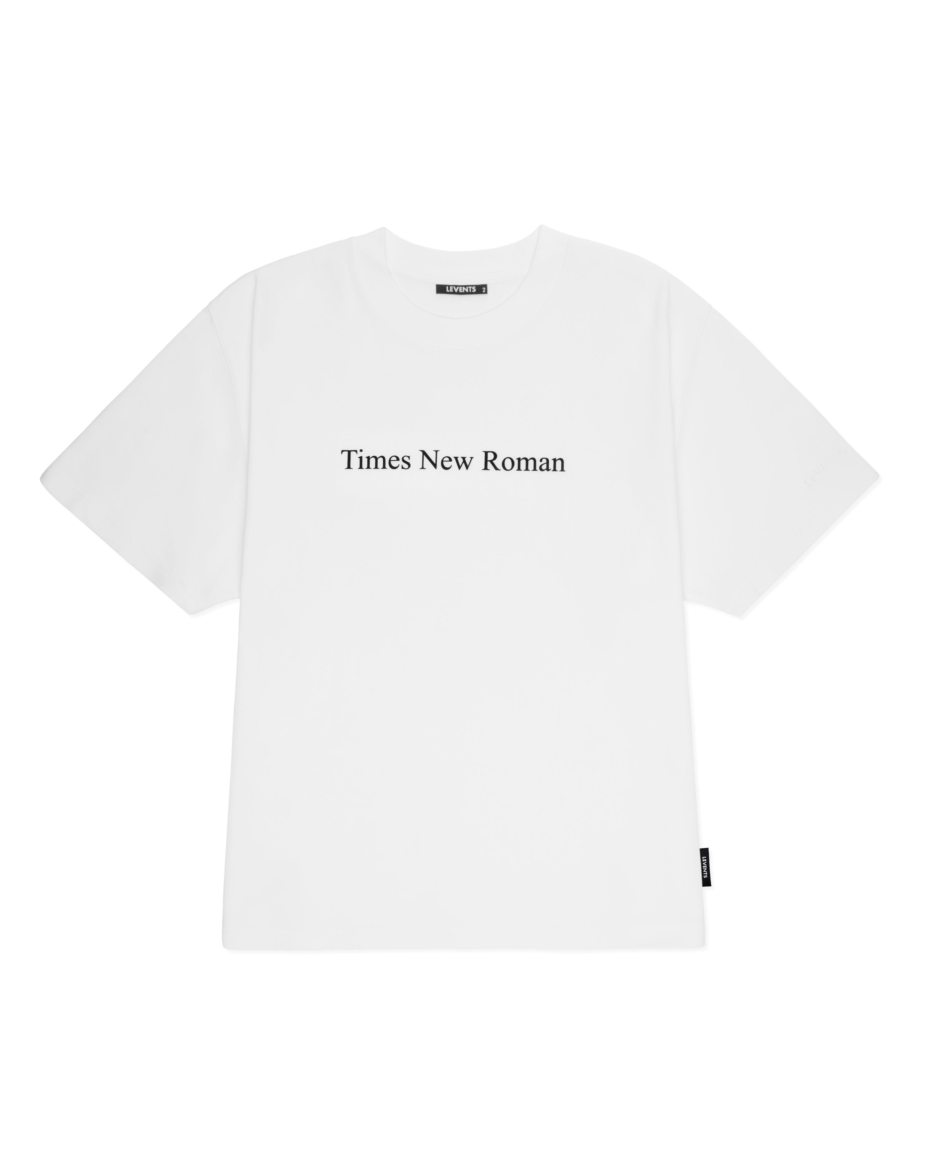 Levents® Times New Roman Boxy Tee/ White